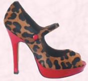 Accessories Shoes 4 - Clat platform animal print shoes with red heel and red platform sole - �70 Faith Footwear.
